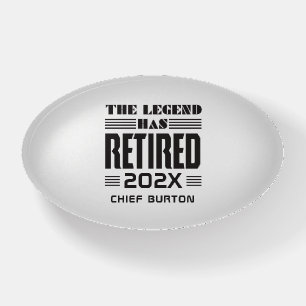 The Legend Has Retired Police Chief Retirement Paperweight