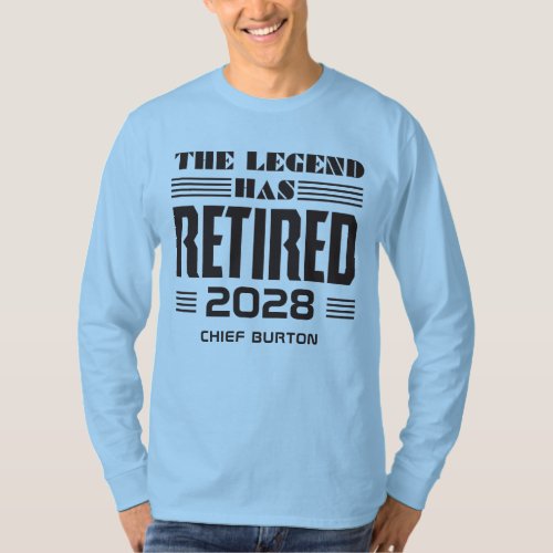 The Legend Has Retired Police Chief Retirement T_Shirt