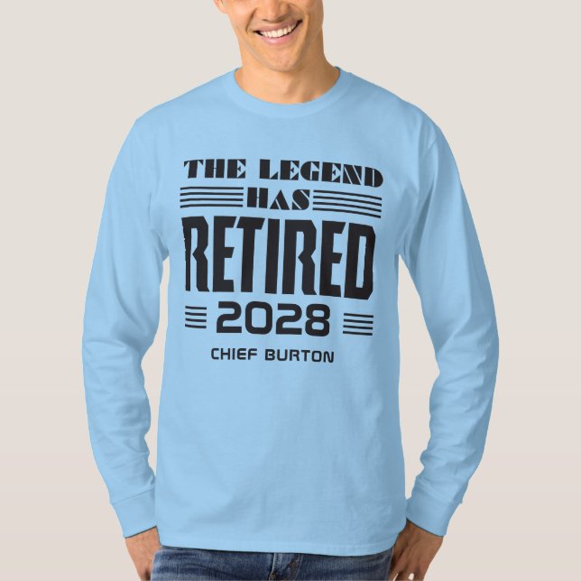 The Legend Has Retired Police Chief Retirement T-Shirt (Front)