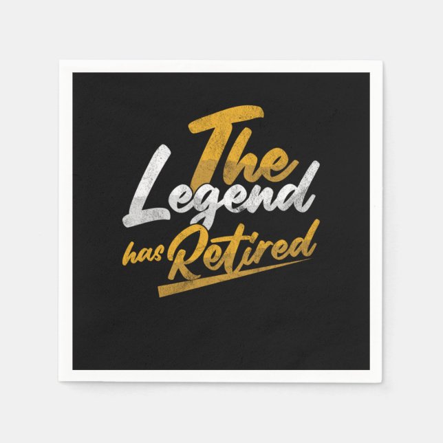 The Legend Has Retired Retirement Grandpa Gift Napkins (Front)