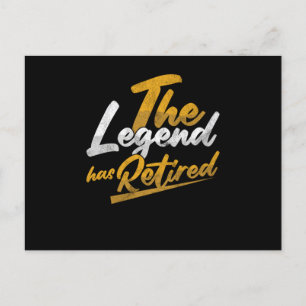 The Legend Has Retired Retirement Grandpa Gift Postcard
