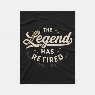 The Legend Has Retired Vintage Script Fleece Blanket