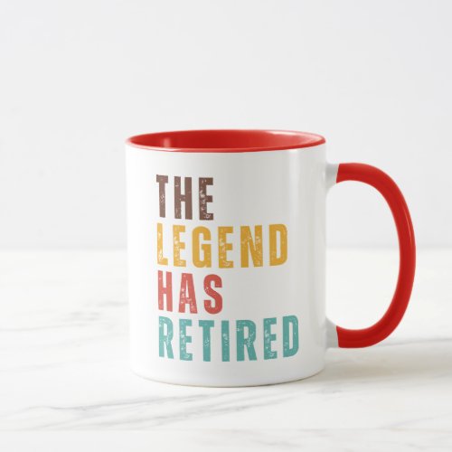 The Legend Has Retired Vintage Style  Mug
