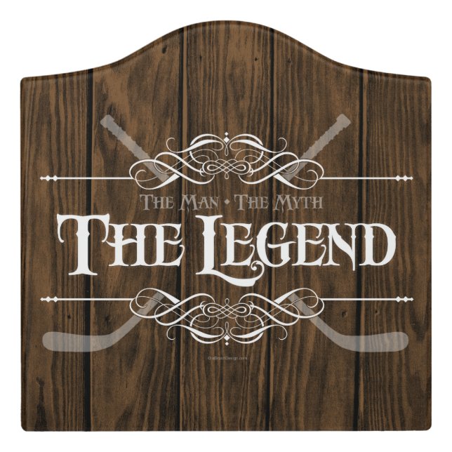 The Legend (Hockey) Door Sign (Large Crest Front)