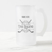 The Legend (Hockey) Frosted Glass Beer Mug