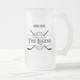 The Legend (Hockey) Frosted Glass Beer Mug