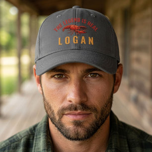 The Legend Is Real Custom Name Crawfish   Retro  Hat