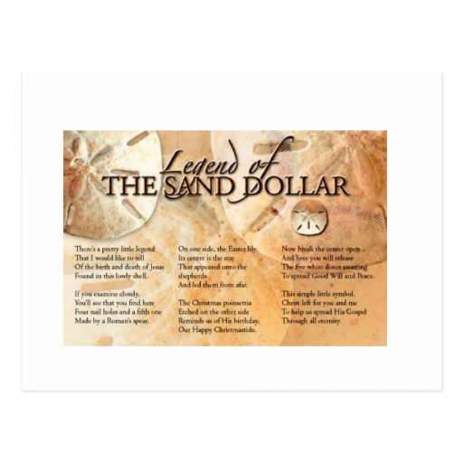 The Legend of the Sand Dollar Postcard | Zazzle