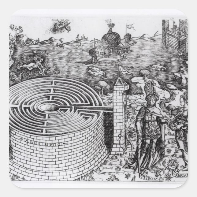 The Legend of Theseus Square Sticker (Front)