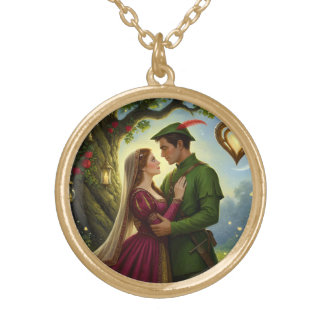 The Legendary Romance of Sherwood Forest Gold Plated Necklace