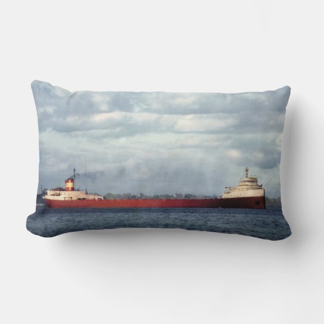 The Legendary S.S. Edmund Fitzgerald Lumbar Pillow (Front)