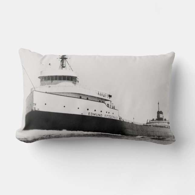 The Legendary S.S. Edmund Fitzgerald Lumbar Pillow (Front)