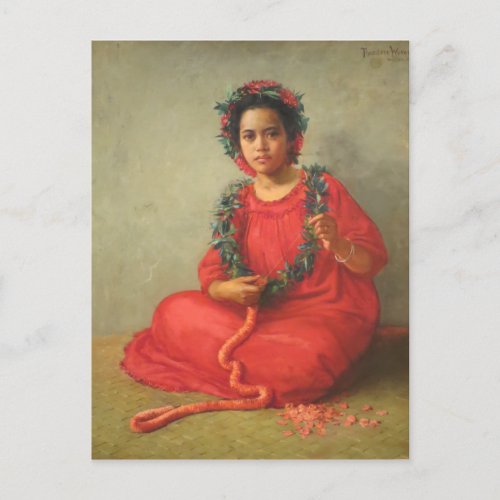 The Lei Maker _ Theodore Wores Postcard