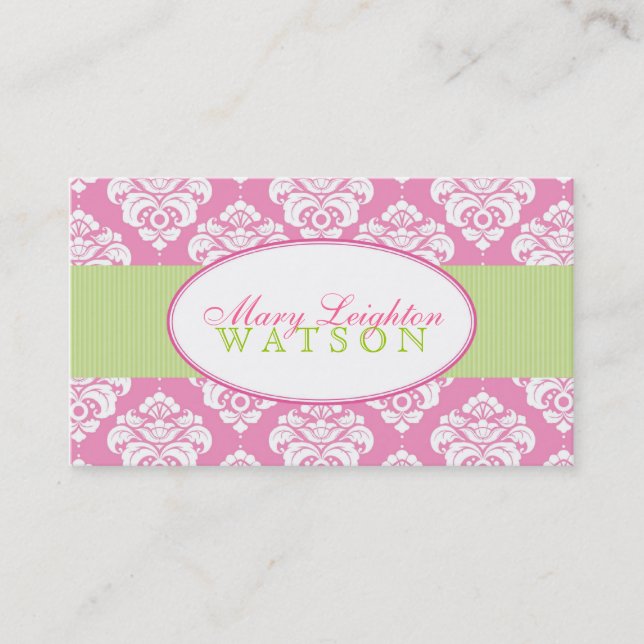 The Leighton Damask Calling Card (Front)