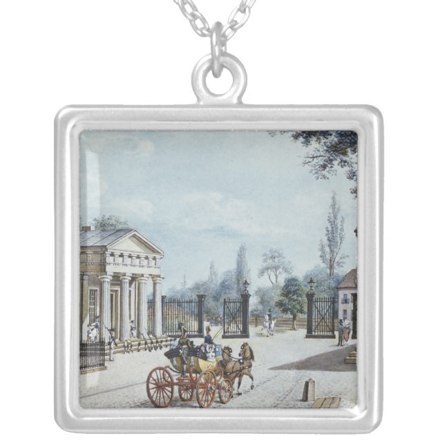 The Leipzig Gate, Berlin Silver Plated Necklace (Front)