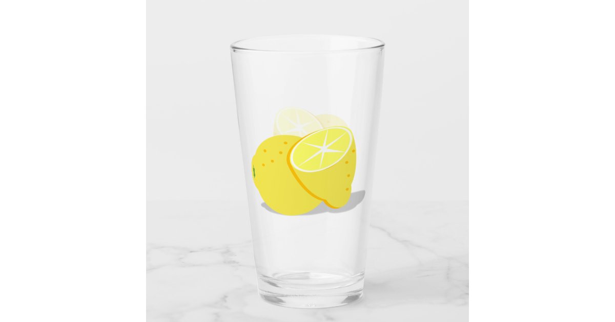 Retro Vintage Set of 3 Libbey Glasses With Lemon/lime Wedges Designs, Funky  Summer Style Drinking Glass Set 