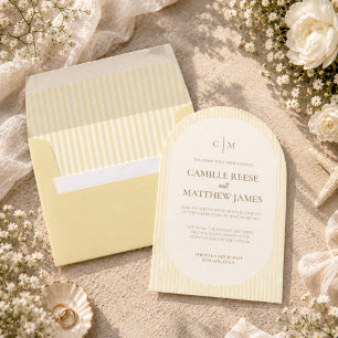 The Lemon Grove: Yellow Wedding Invitation