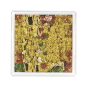 The Lemon Kiss Vegetable Decoupage Spoof Art Acrylic Tray
