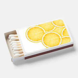 The Lemon Spritz Yellow Party Favor Matchboxes