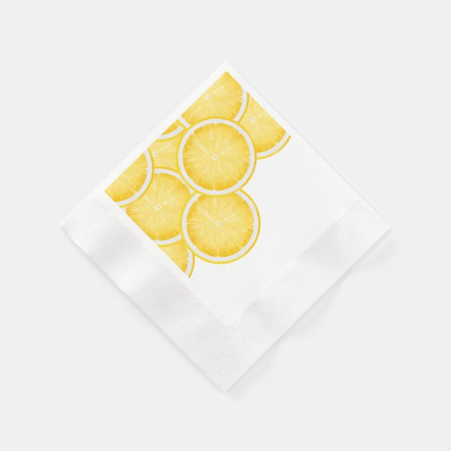 The Lemon Spritz Yellow Party Napkins (Corner)