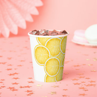 The Lemon Spritz Yellow Party Paper Cups