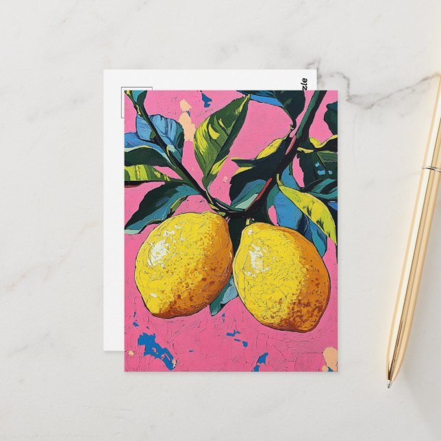 The Lemons Postcard (Front/Back In Situ)