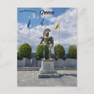 The Leonidas Statue in Sparta Greece Postcard