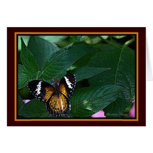 The Leopard Lacewing (Cethosia cyane): Butterfly Cards (Front Horizontal)