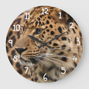 The Leopard Large Clock