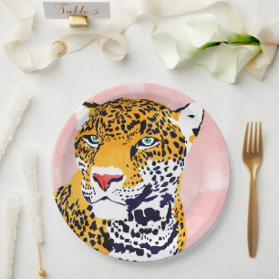 The Leopard Portrait Paper Plates