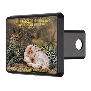 The leopard shall lie down with the lamb-Isaiah 11 Hitch Cover