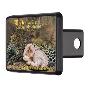 The leopard shall lie down with the lamb-Isaiah 11 Hitch Cover