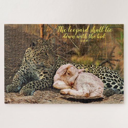 The leopard shall lie down with the lamb_Isaiah 11 Jigsaw Puzzle