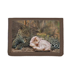 The leopard shall lie down with the lamb-Isaiah 11 Tri-fold Wallet