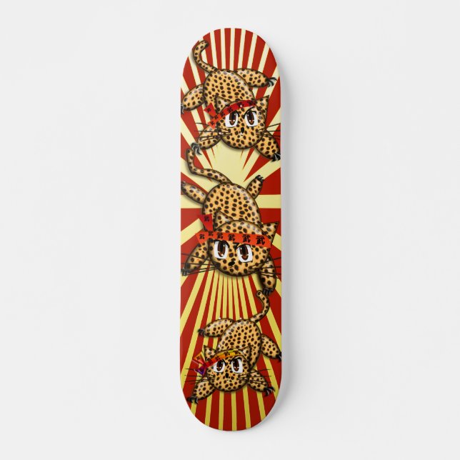 The Leopard's Pride Samurai Kittys Skateboard Deck (Front)