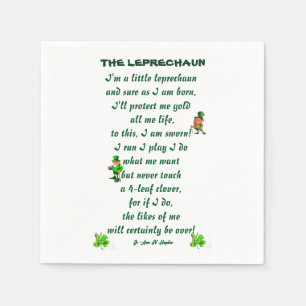THE LEPRECHAUN POEM  NAPKINS