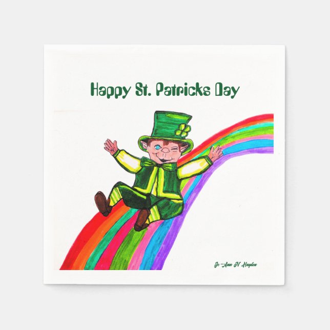 THE LEPRECHAUN'S RAINBOW  NAPKINS (Front)