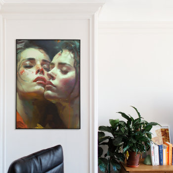 The Lesbians Colorful Painting Poster by angelandspot at Zazzle