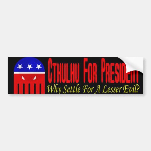 The Lesser Evil Bumper Sticker