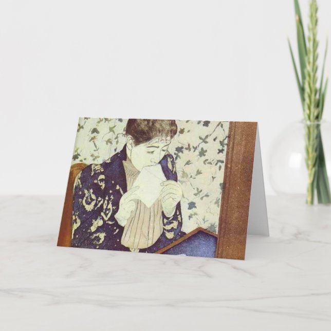 The Letter. 1890-1891, Mary Cassatt Card (Front)