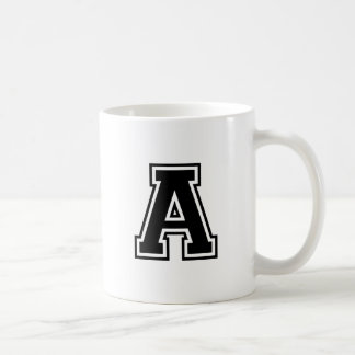 The Letter A, Collegiate Alphabet Coffee Mug
