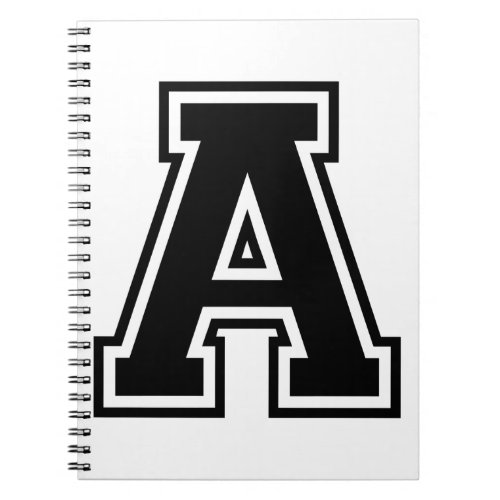 The Letter A Collegiate Alphabet Notebook