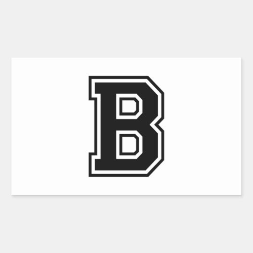 The Letter B Collegiate Alphabet Rectangular Sticker