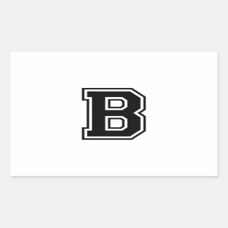 The Letter B, Collegiate Alphabet Rectangular Sticker