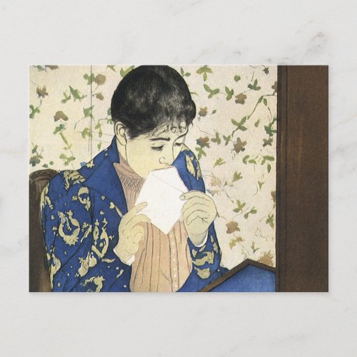 The Letter by Mary Cassatt Vintage Impressionism Postcard