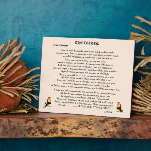 THE LETTER FROM JESUS PLAQUE