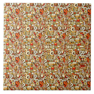 The LETTER G STEREOGRAM 4.25x4.25, 6x6 inches  Ceramic Tile