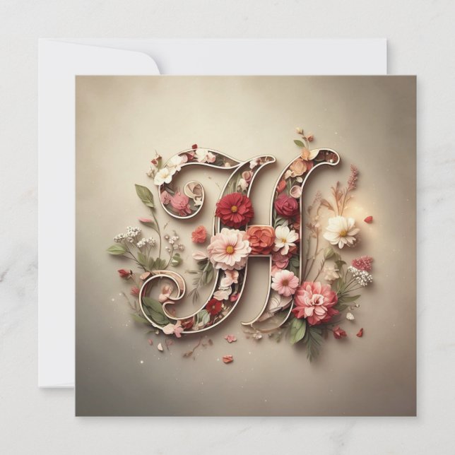 The Letter H Note Card (Front)
