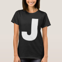 The Letter J Capital Plain White Bold Text