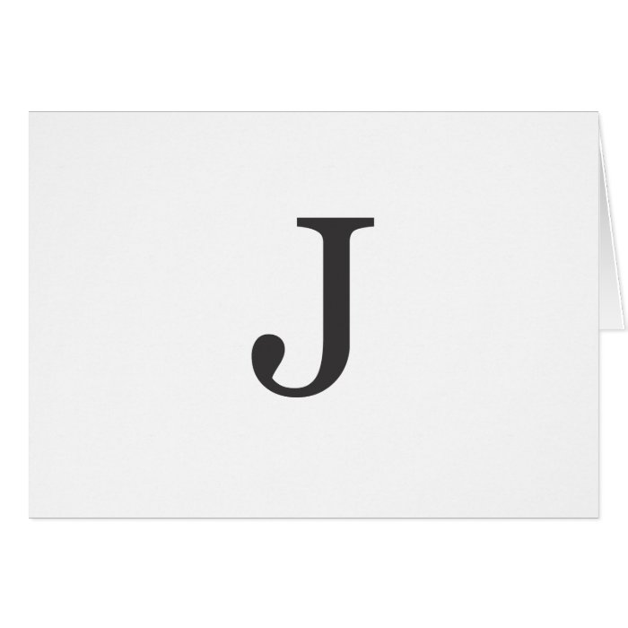 "the letter J" Greeting Card